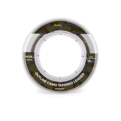 Avid Carp Outline Camo Tapered Leader - 15Lb-35Lb