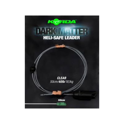 Korda Dark Matter Leader Heli Safe Clear 40lb 50cm