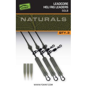 FOX EDGES NATURALS LEADCORE HELI RIG LEADERS