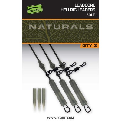 FOX EDGES NATURALS LEADCORE HELI RIG LEADERS